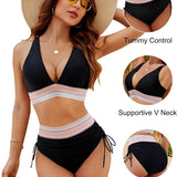 Women's High Waist Halter Bikini Set - Beach & Pool Wear