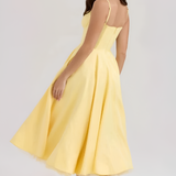 Women's Bustier Corset Midi Dress - Cocktail Party