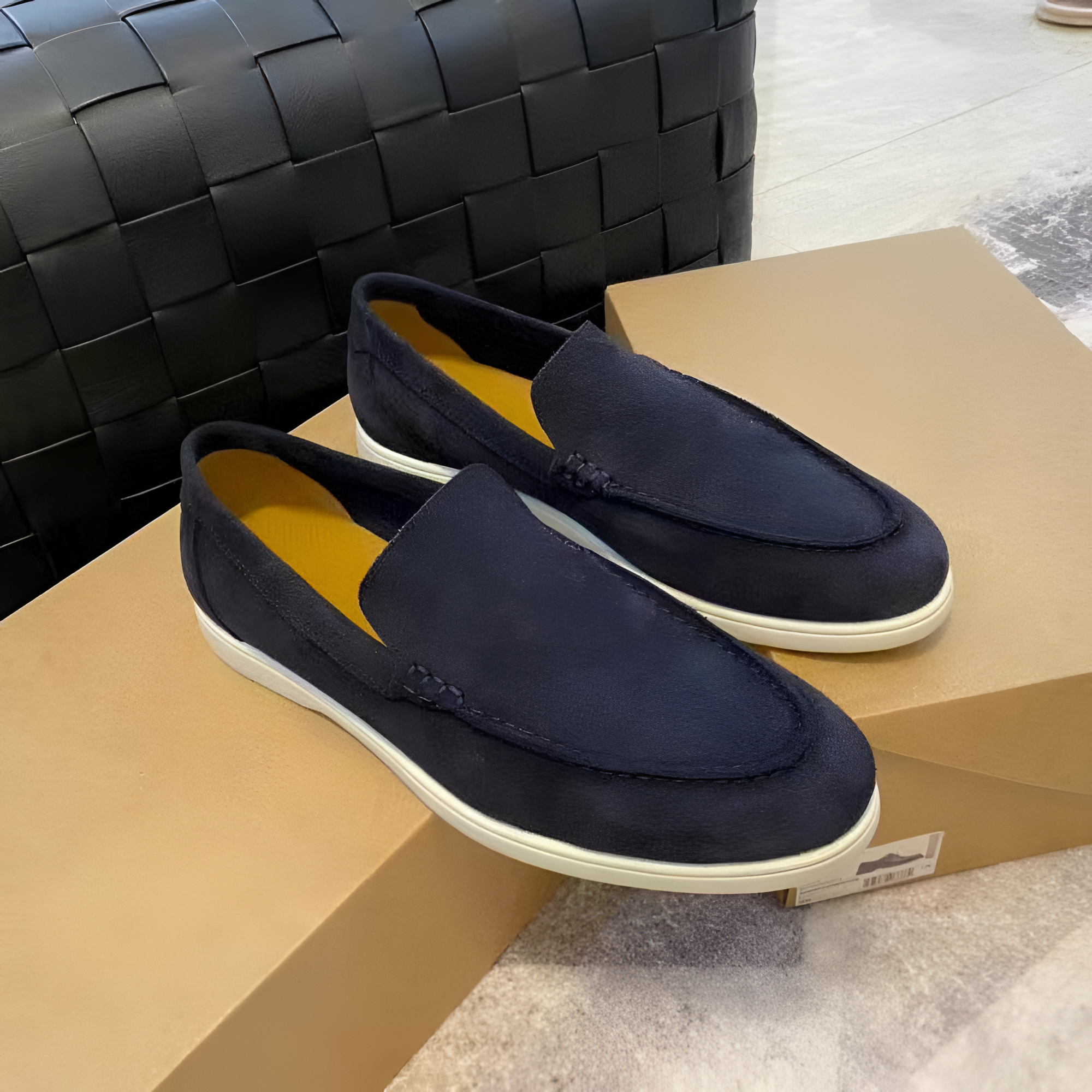 Men's Suede Slip On Loafers - Casual Office Wear