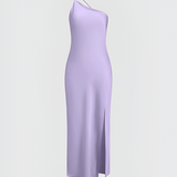 Women's One Shoulder Backless Maxi Dress - Evening Event