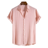 Men's Short Sleeve Button Up Shirt - Casual Wear