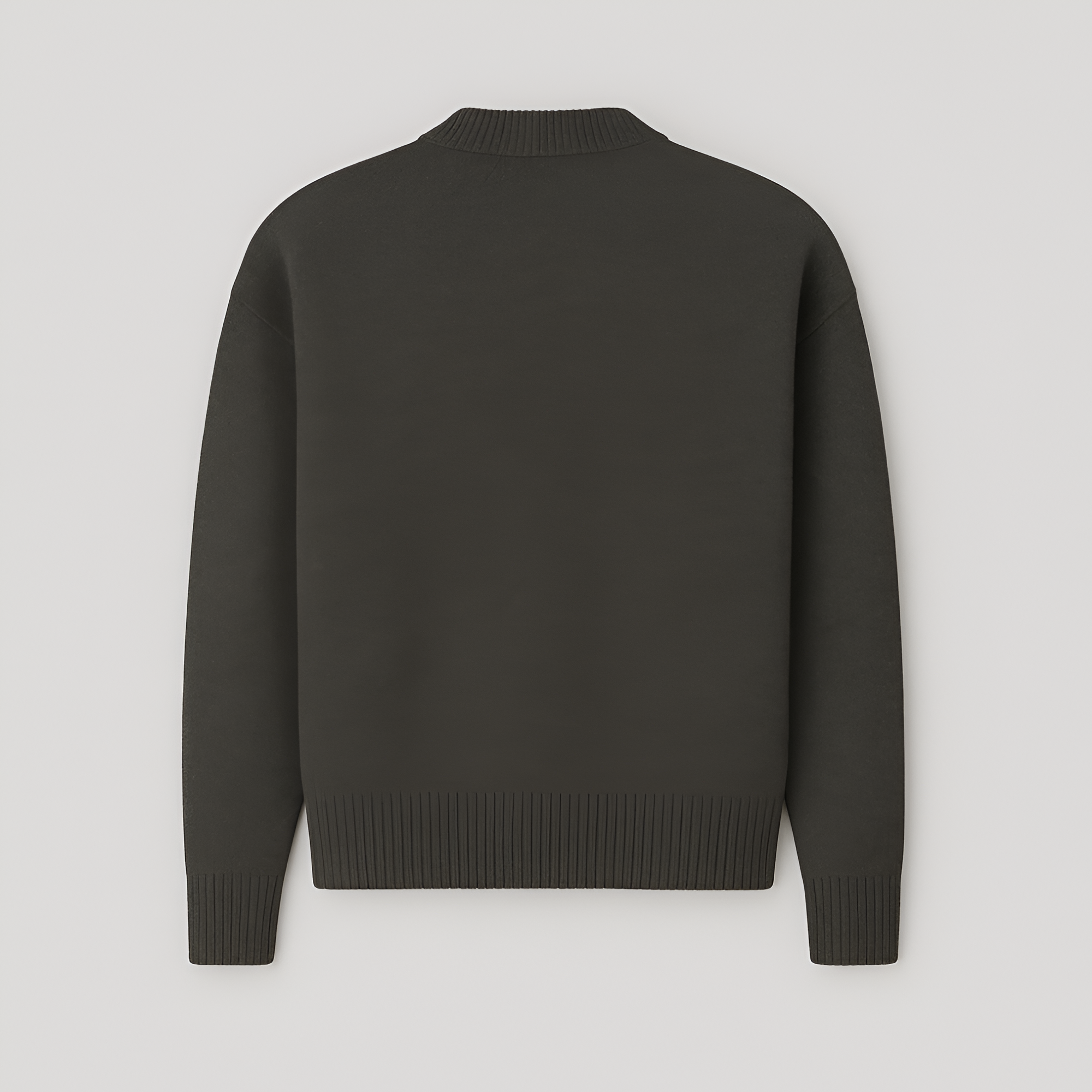 Women's Crew Neck Knit Sweater - Casual Wear