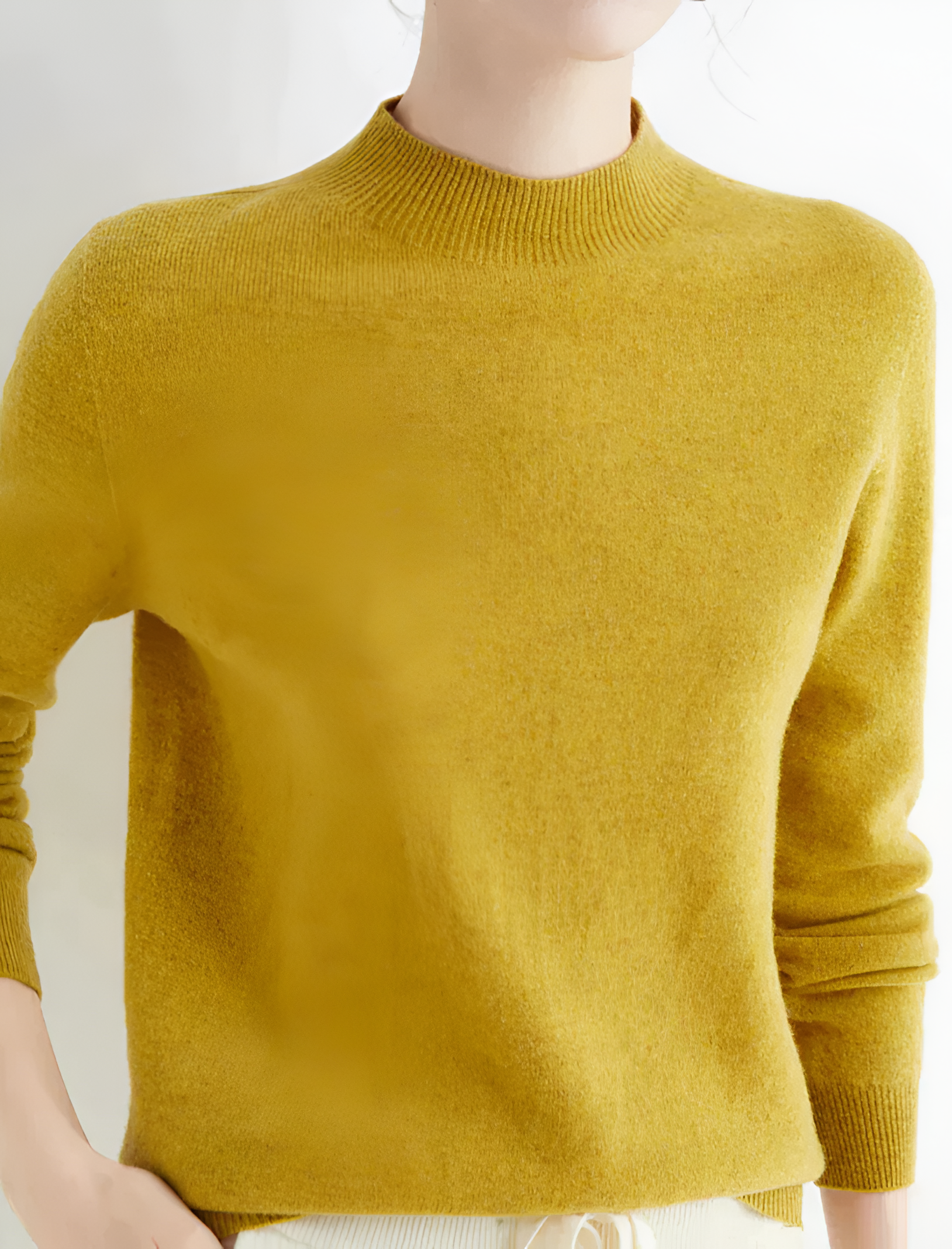 Women's Mock Neck Sweater - Office Wear