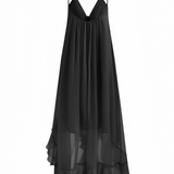 Women's Layered Chiffon Cloak Dress - Evening Party