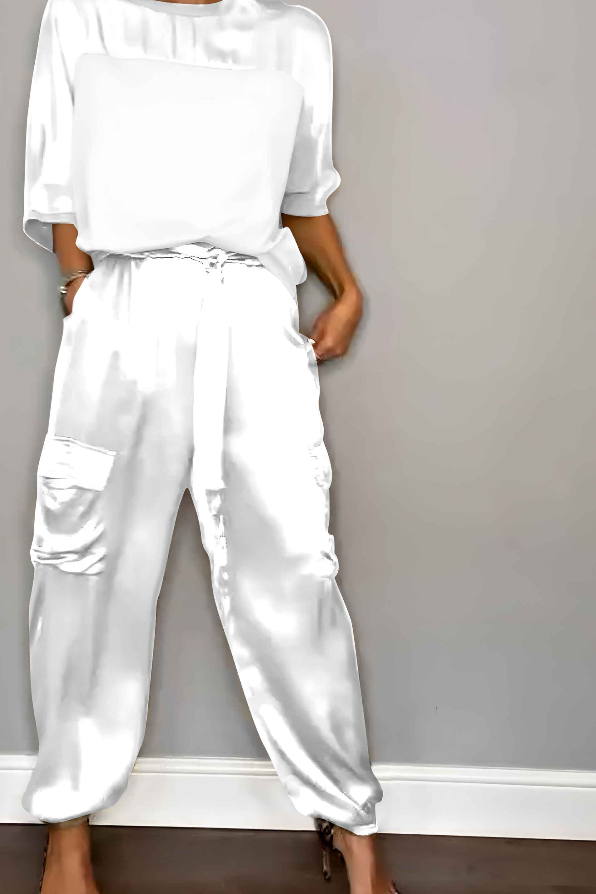 Women's Cargo Two Piece Lounge Set - Casual Chic