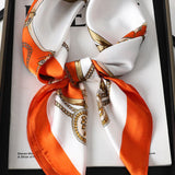 Women's Patterned Square Scarf – Classic Twist Travel Wear