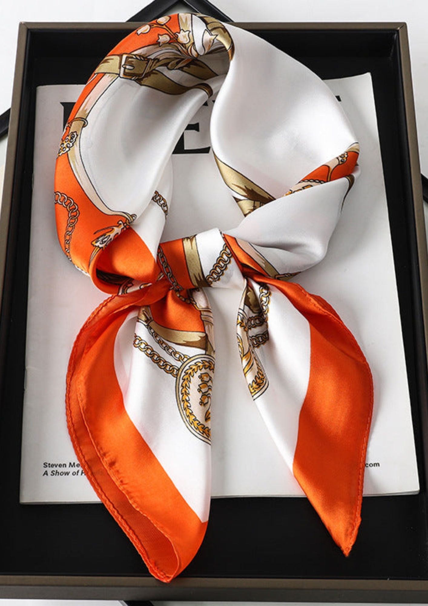 Women's Patterned Square Scarf – Classic Twist Travel Wear