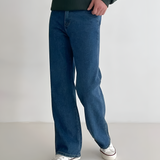 Men's Wide Leg Relaxed Fit Trousers - Casual Everyday Wear