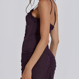 Women's Ruffle Trim Maxi Dress - Evening Party Wear