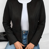 Women's Slim Fit Zip Up Jacket - Casual Outerwear