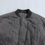 Women's Quilted Bomber Jacket - Casual Streetwear
