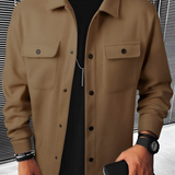 Men's Button Up Long Sleeve Over Shirt - Casual Wear