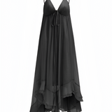 Women's Layered Chiffon Cloak Dress - Evening Party