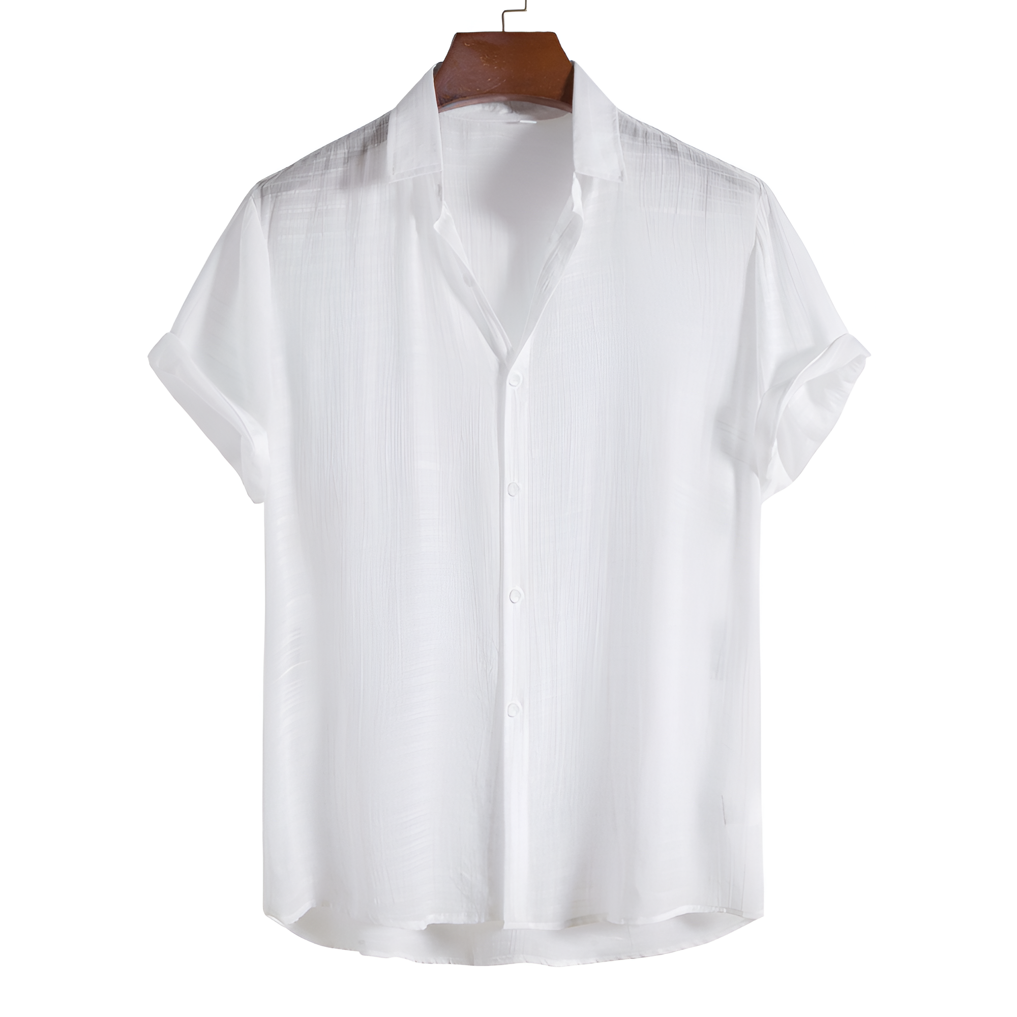 Men's Short Sleeve Button Up Shirt - Casual Wear