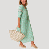 Womens Maxi Dress V-Neck Boho Tassel - Beach Casual