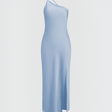 Women's One Shoulder Backless Maxi Dress - Evening Event