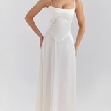 Women's Corset Lace Up Maxi Dress - Formal Evening Wear