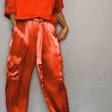 Women's Cargo Two Piece Lounge Set - Casual Chic