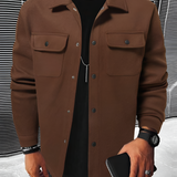 Men's Button Up Long Sleeve Over Shirt - Casual Wear