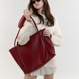 Women's Tote Bag With Handle Wrap And Interior Pockets - Office Wear