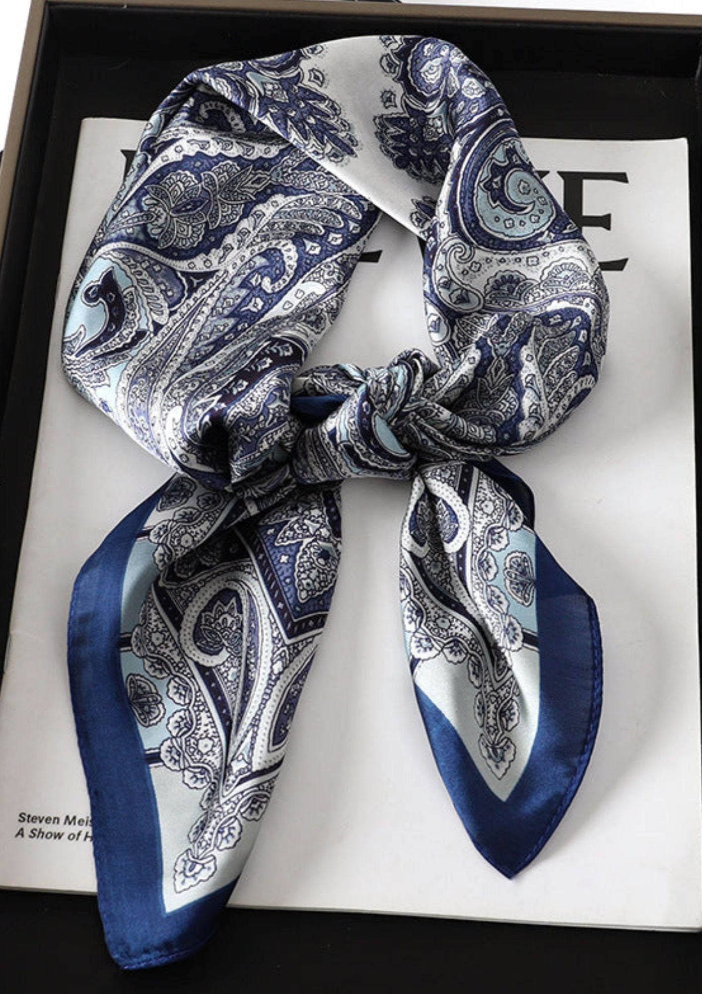 Women's Patterned Square Scarf – Classic Twist Travel Wear