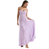 Women's Floral Corset Maxi Dress - Formal Occasion