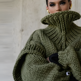Women's Oversized Chunky Knit Sweater - Casual Winter Wear