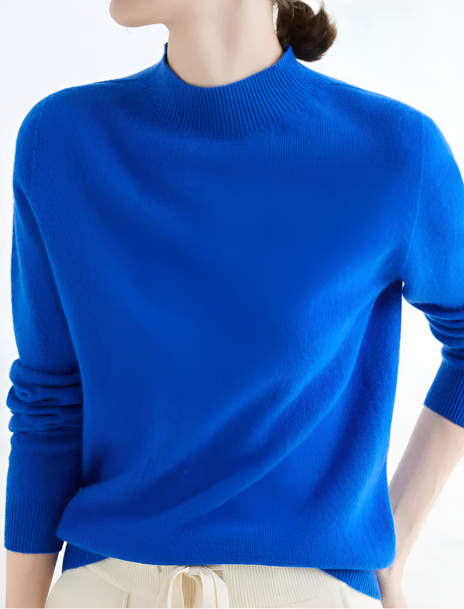 Women's Mock Neck Sweater - Office Wear