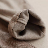 Women's Trousers High-Waisted Herringbone Pattern - Office Wear
