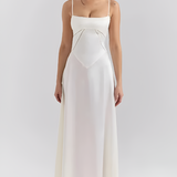 Women's Corset Lace Up Maxi Dress - Formal Evening Wear