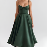 Women's Bustier Corset Midi Dress - Cocktail Party