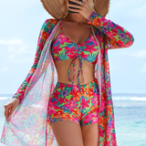 Women's Swimsuit Set Geometric Print - Resort Wear