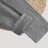 Women's Trousers High-Waisted Herringbone Pattern - Office Wear