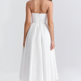 Women's Strapless Pleated Midi Dress - Cocktail Party
