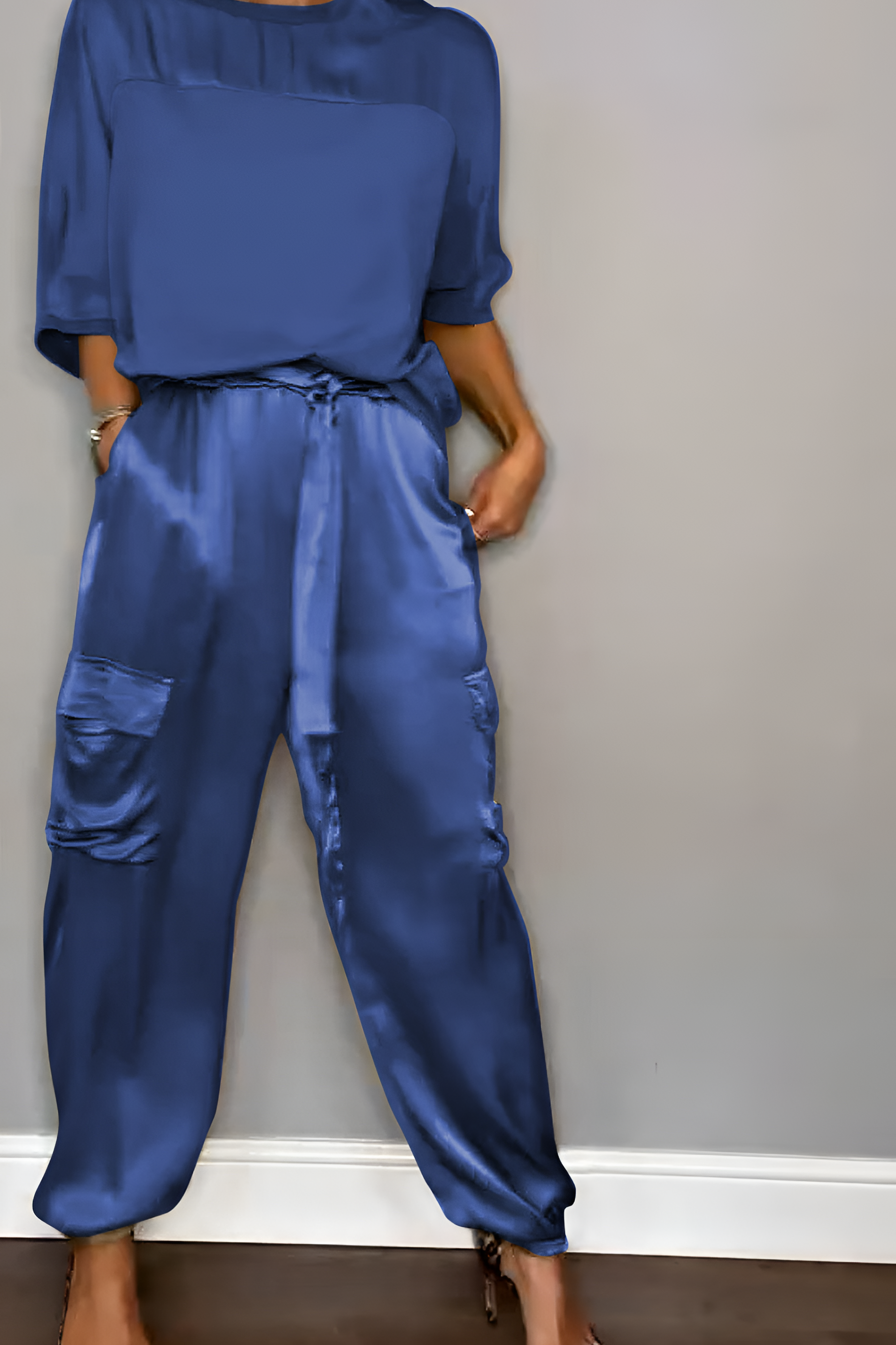 Women's Cargo Two Piece Lounge Set - Casual Chic