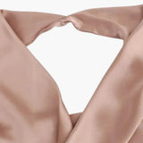 Women's Halter Neck Satin Midi Dress - Evening Party Wear