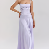 Women's Corset Lace Up Maxi Dress - Formal Evening Wear