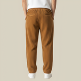 Men's Wide Leg Corduroy Trousers - Casual Everyday Wear