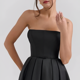 Women's Strapless Pleated Midi Dress - Cocktail Party