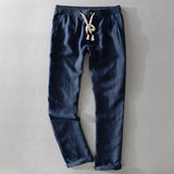 Men's Pants Drawstring Waist Tapered Leg - Summer Casual