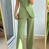 Women's Two Piece Set Wide Leg Pants - Evening Wear