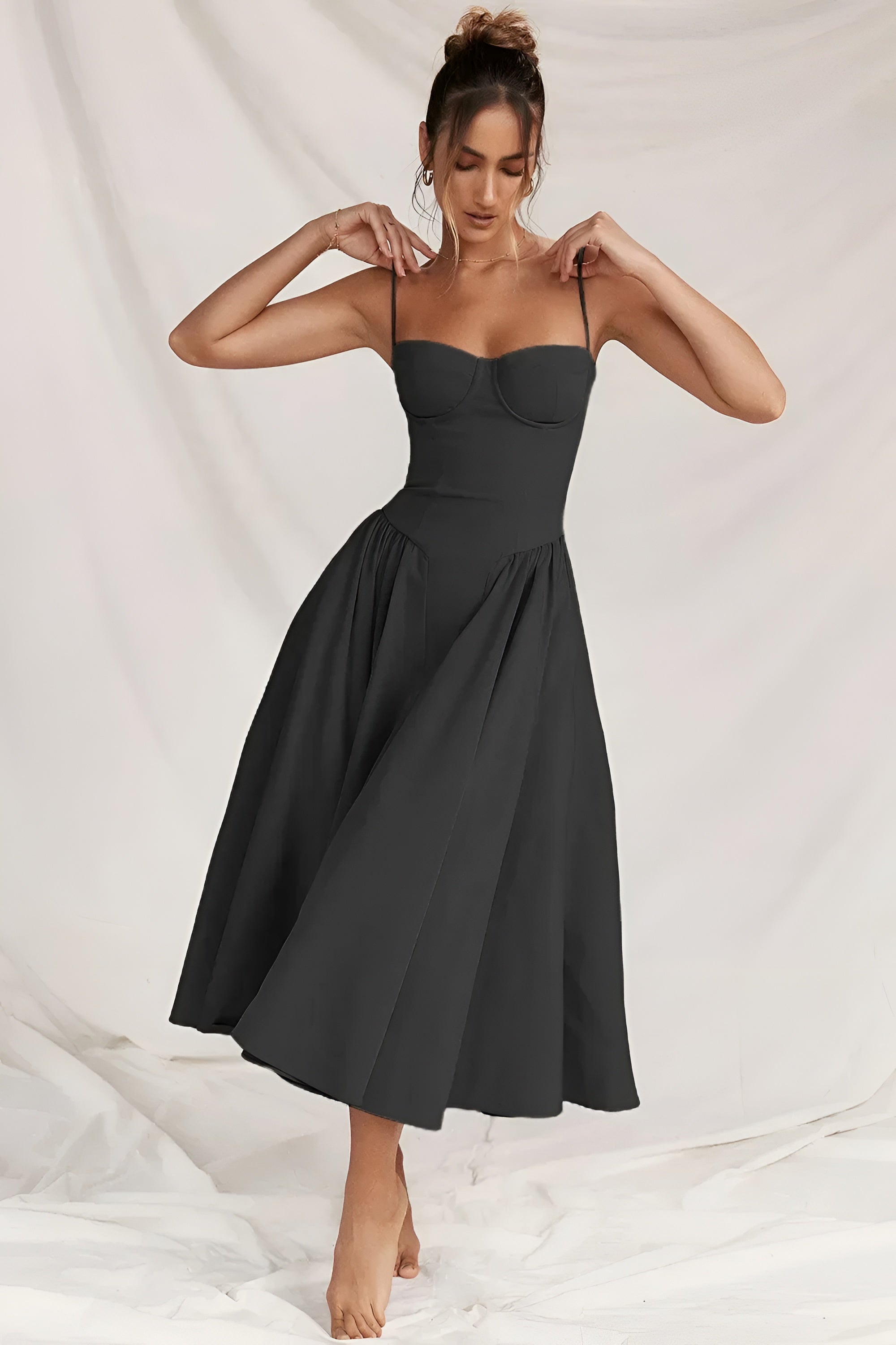 Women's Midi Dress Corset Skirt - Date Night