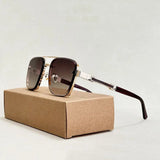 Men's Sunglasses Gradient Square Frame - Business Casual
