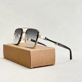 Men's Sunglasses Gradient Square Frame - Business Casual