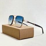 Men's Sunglasses Gradient Square Frame - Business Casual