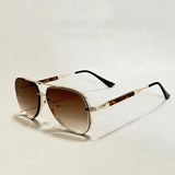 Men's Aviator Sunglasses Gradient Lens Gold Frame - Fashion Casual
