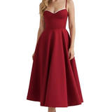 Women's Bustier Corset Midi Dress - Cocktail Party