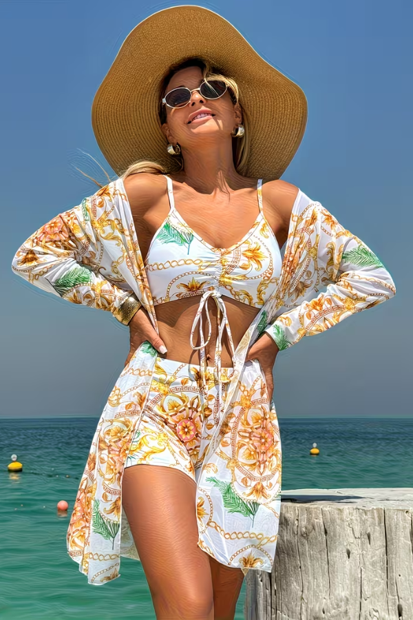 Women's Swimsuit Set Geometric Print - Resort Wear