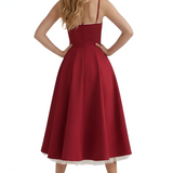 Women's Bustier Corset Midi Dress - Cocktail Party