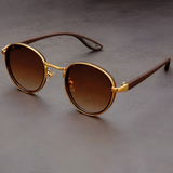 Men's Round Polarized Metal Sunglasses - Outdoor Travel